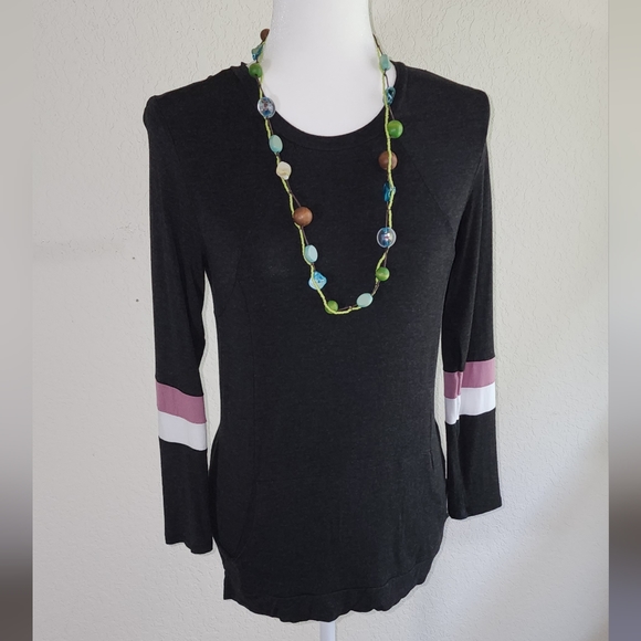 Market & Spruce Long Sleeve Falina Kangaroo Pocket Knit Top XS - Picture 4 of 9